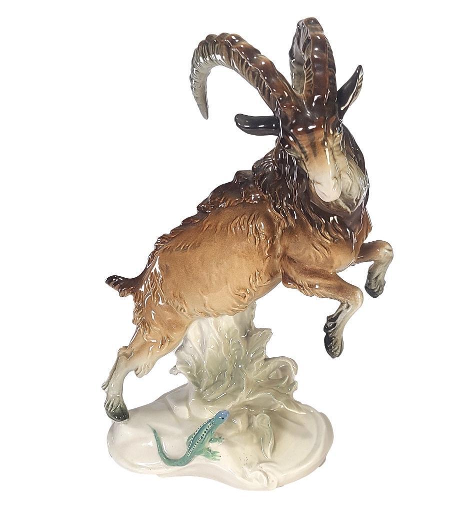 Karl Ens (German, 1802-1865) Porcelain Alpine Ibex (1 of 5)