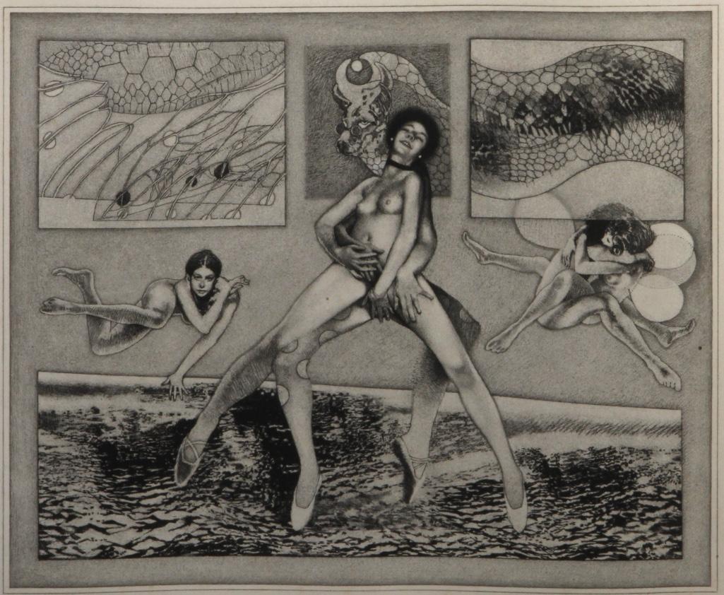 Peter Winslow Milton (American b.1930)   Etching "Europa" (1 of 4)