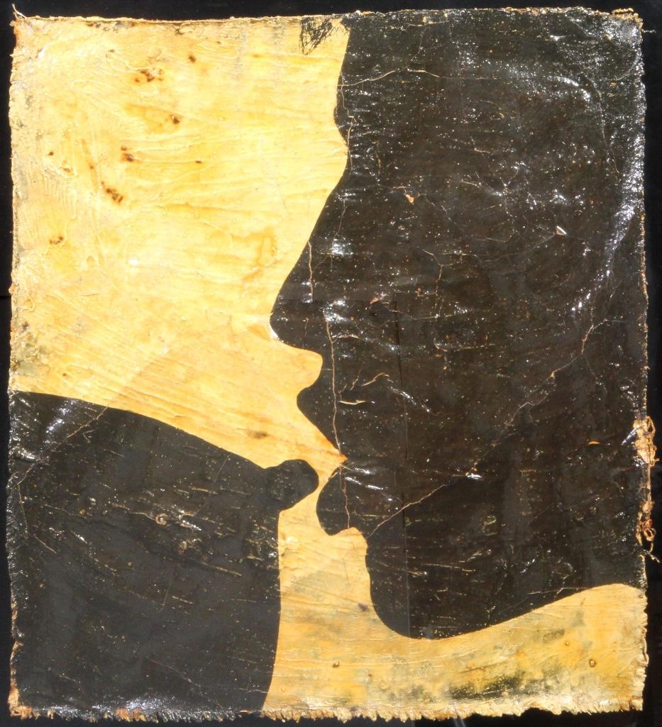 Koo Stark (American b. 1956) Mixed Media: Frame: 31 x 29 1/2 inches. Size: 20 x 17 1/4 inches.