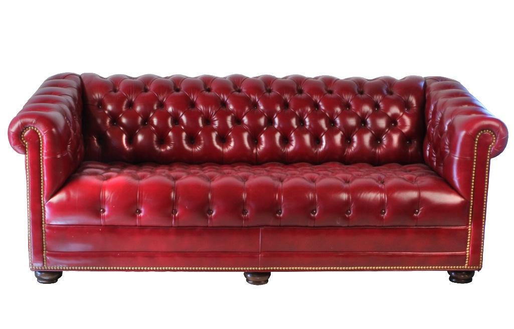 Hancock tufted italian leather on sale sofa