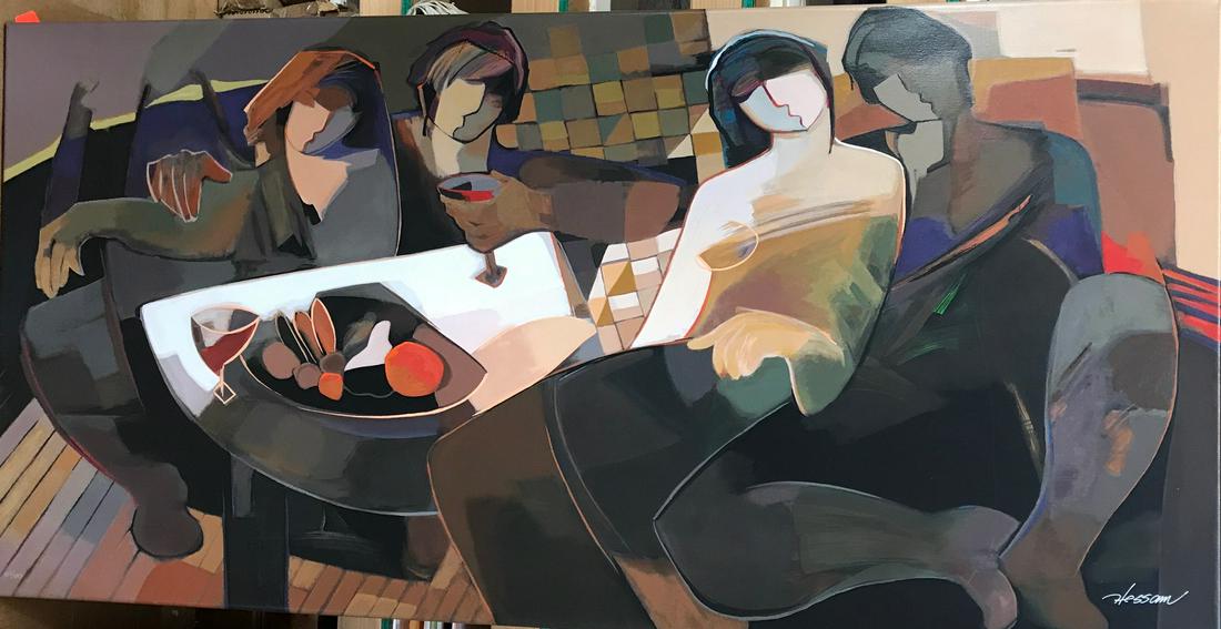 HESSAM Abrishami - Splendid Evening - Limited Edition Giclee on Canvas: HESSAM Abrishami - Splendid Evening - Limited Edition Giclee on Canvas. Stretched and ready to hang. Image: 24 x 28. Edition #: 122/295. Excellent condition.