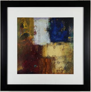 Cieto II by Pietro Adamo is an Original Acrylic on Paper: Cieto II by Pietro Adamo is an Original Acrylic on Paper. The artwork comes framed and is from a national companies corporate collection. Image (approx): 22 x 22. Framed (Approx): 34.75 x 34.75. 