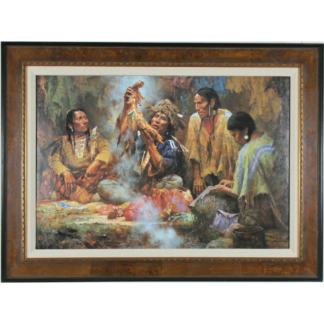 OPENING THE SACRED BUNDLE by Howard Terpning (1 of 2)