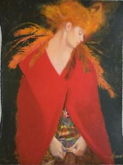 Felix Mas - Scarlet Cloak - Limited Edition Serigraph on Paper (1 of 1)