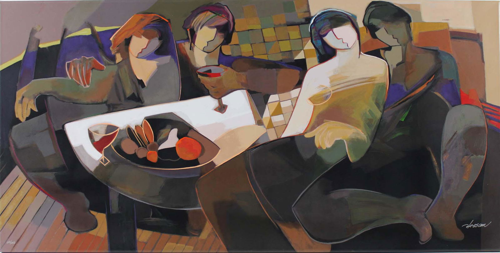 HESSAM Abrishami - Splendid Evening - Limited Edition Giclee on Canvas: HESSAM Abrishami - Splendid Evening - Limited Edition Giclee on Canvas. Stretched and ready to hang. Image: 24 x 28. Edition #: 122/295. Excellent condition.