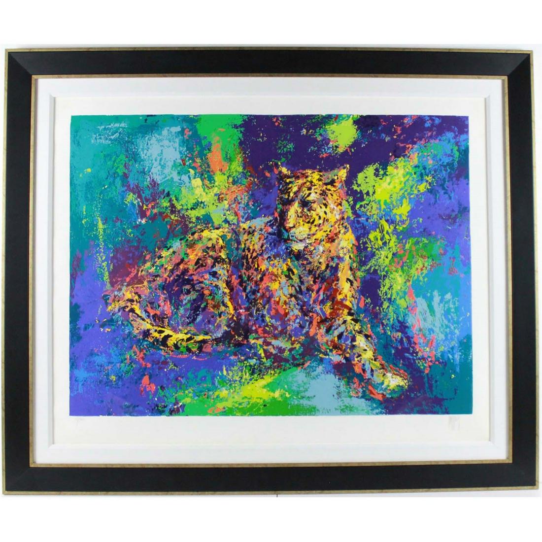 Leopard by Mark King - Framed Limited Edition Serigraph on Paper (1 of 3)