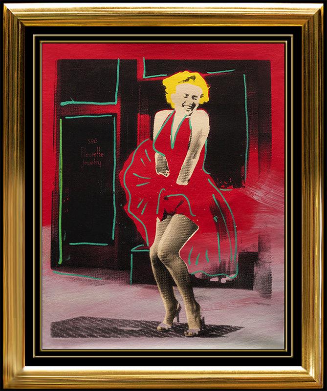 Steve Kaufman - Some Like It Hot (Marilyn Monroe) - Framed, Unique, Hand Painted Oil over Silkscreen (1 of 5)