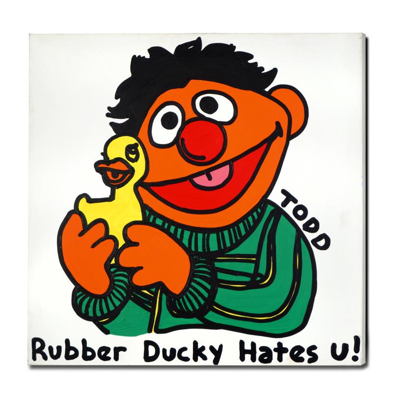 Todd Goldman - "Rubber Ducky Hates You" - Original Acrylic On Canvas (1 of 3)