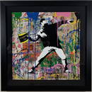 MR. BRAINWASH - BANKSY THROWER 2018 - FRAMED, ORIGINAL