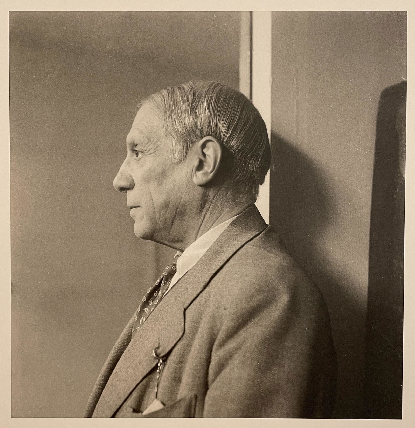 Cecil Beaton - Pablo Picasso, 1944: CECIL BEATON (1904-1980) Pablo Picasso, 1944 Print in Colors 7" x 7 1/2" Mounted to Archival Quality Paper. Verso is blank