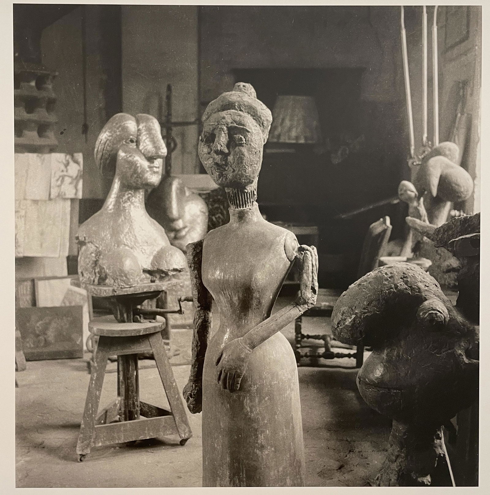 Cecil Beaton - Picasso's Sculptures, 1944: CECIL BEATON (1904-1980) Picasso's Sculptures, 1944 Print in Colors 10 1/4" x 10 1/2" Mounted to Archival Quality Paper. Verso is blank