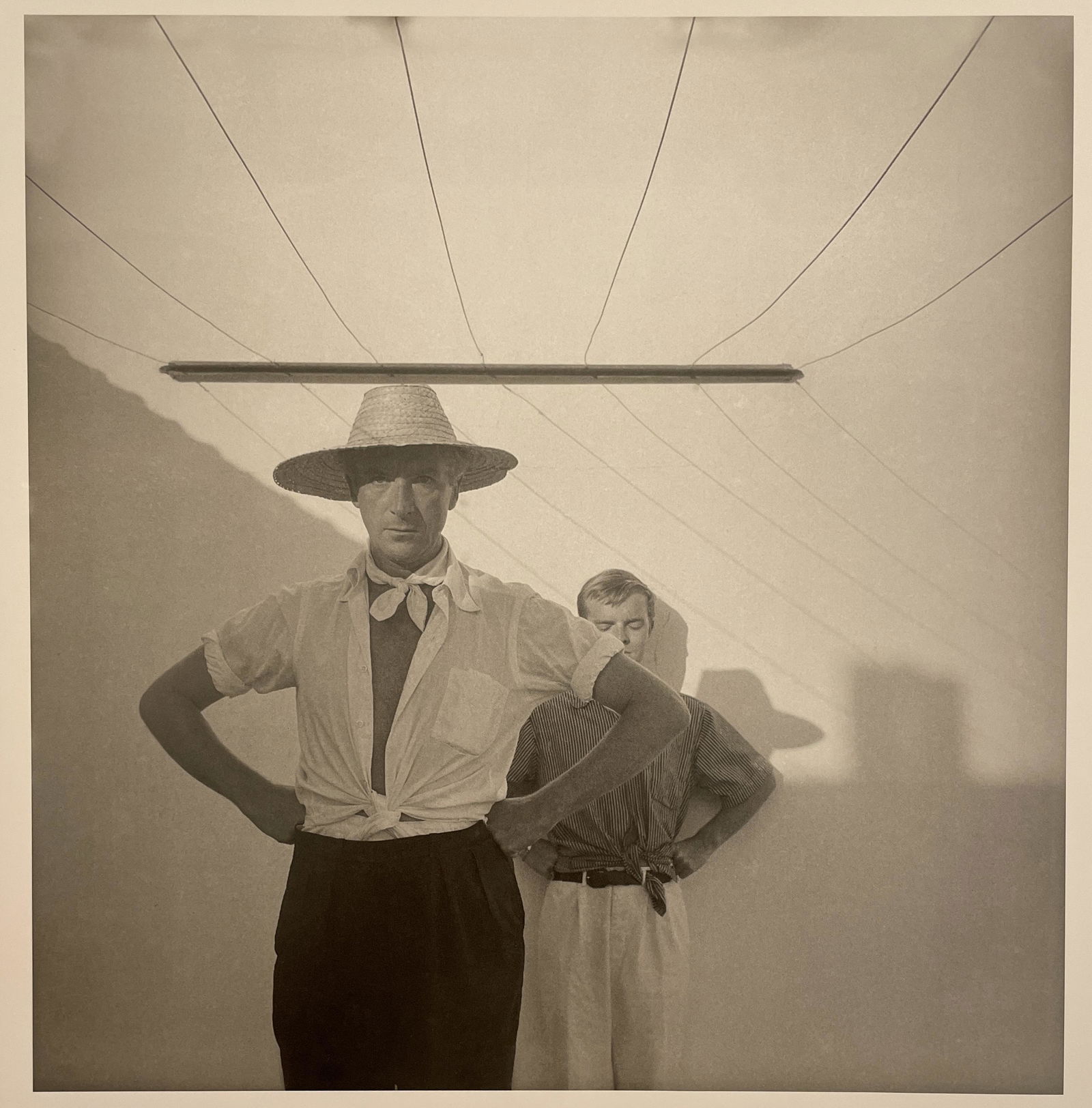 Cecil Beaton - Self Portrait - with Truman Capote, 1949: CECIL BEATON (1904-1980) Self-Portrait with Truman Capote, 1949 Print in Colors 10 1/4" x 10 1/2" Mounted to Archival Quality Paper. Verso is blank