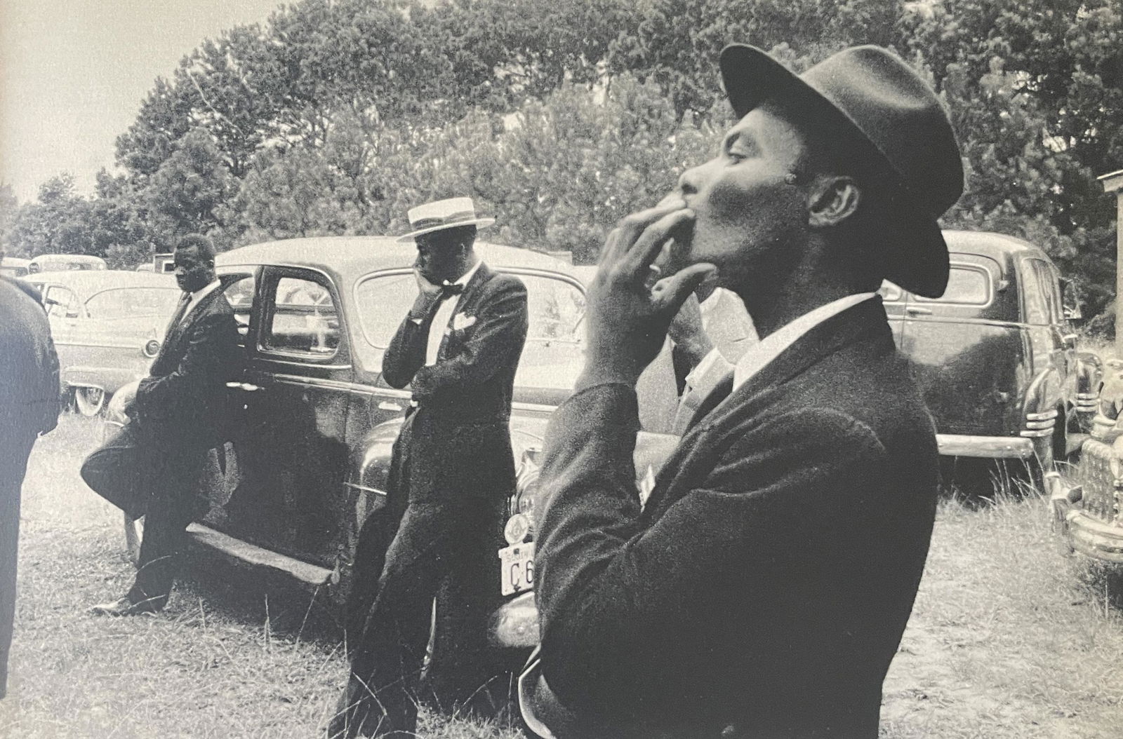 Robert Frank “Funeral, St. Helena, South Carolina? Print: Robert Frank “Funeral, St. Helena, South Carolina” Print Measures (approx): 5.25 x 8. Mounted to archival quality paper. Verso is blank. Printed circa 1950’s.