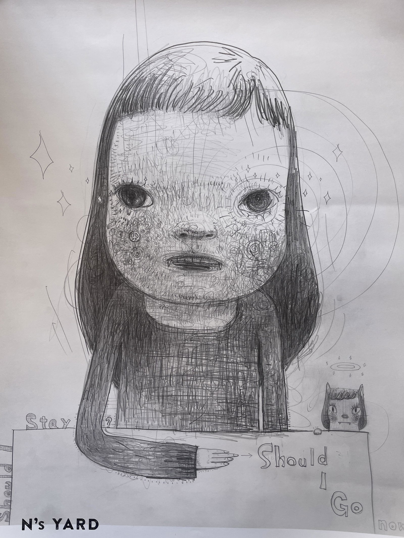 Yoshitomo Nara "Should I Go? 2011" Offset Lithograph (1 of 6)