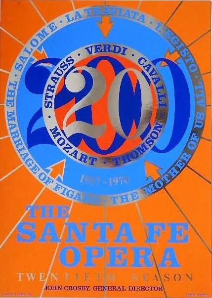 Robert Indiana "The Santa Fe Opera" 1976 Silkscreen (1 of 5)