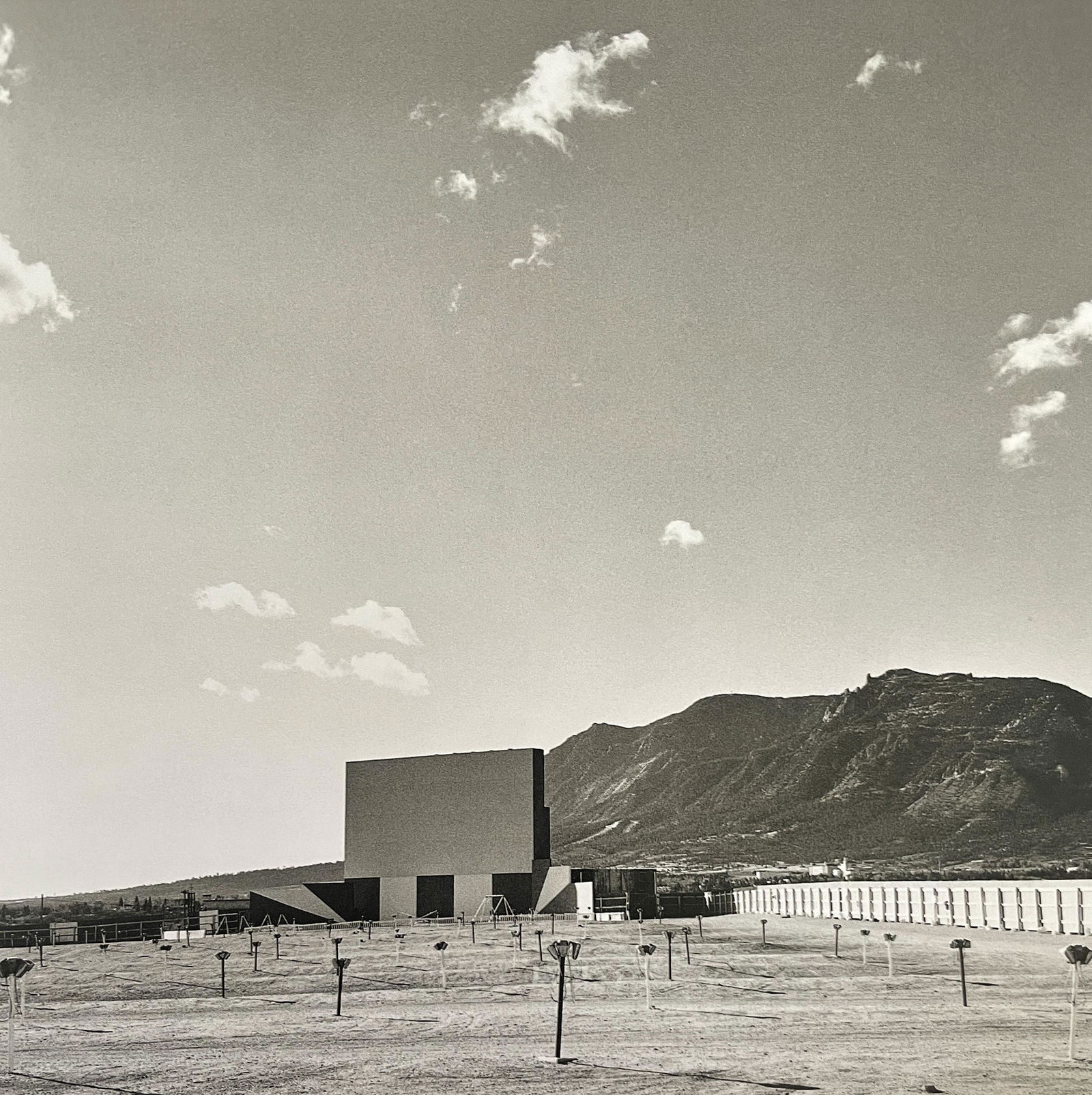 Robert Adams â€œAutokino und Cheyenne Mountainâ€ Print: Robert Adams â€œAutokino und Cheyenne Mountainâ€ Print Measures (approx): 6 x 6. Mounted to archival quality paper. Verso is blank. Printed circa 1970â€T