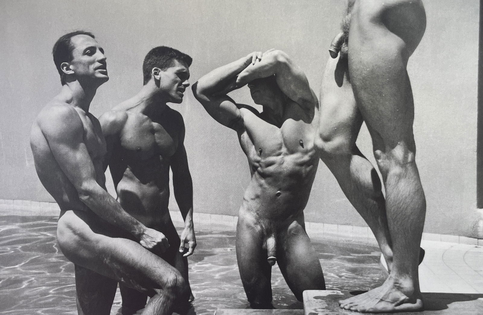 Tom Bianchi â€œPool Party Male Nudeâ€ Print: Tom Bianchi â€œPool Party Male Nudeâ€ Print Measures (approx): 5.75 x 8.75. Mounted to archival quality paper. Verso is blank. Printed circa 1990â€™s.