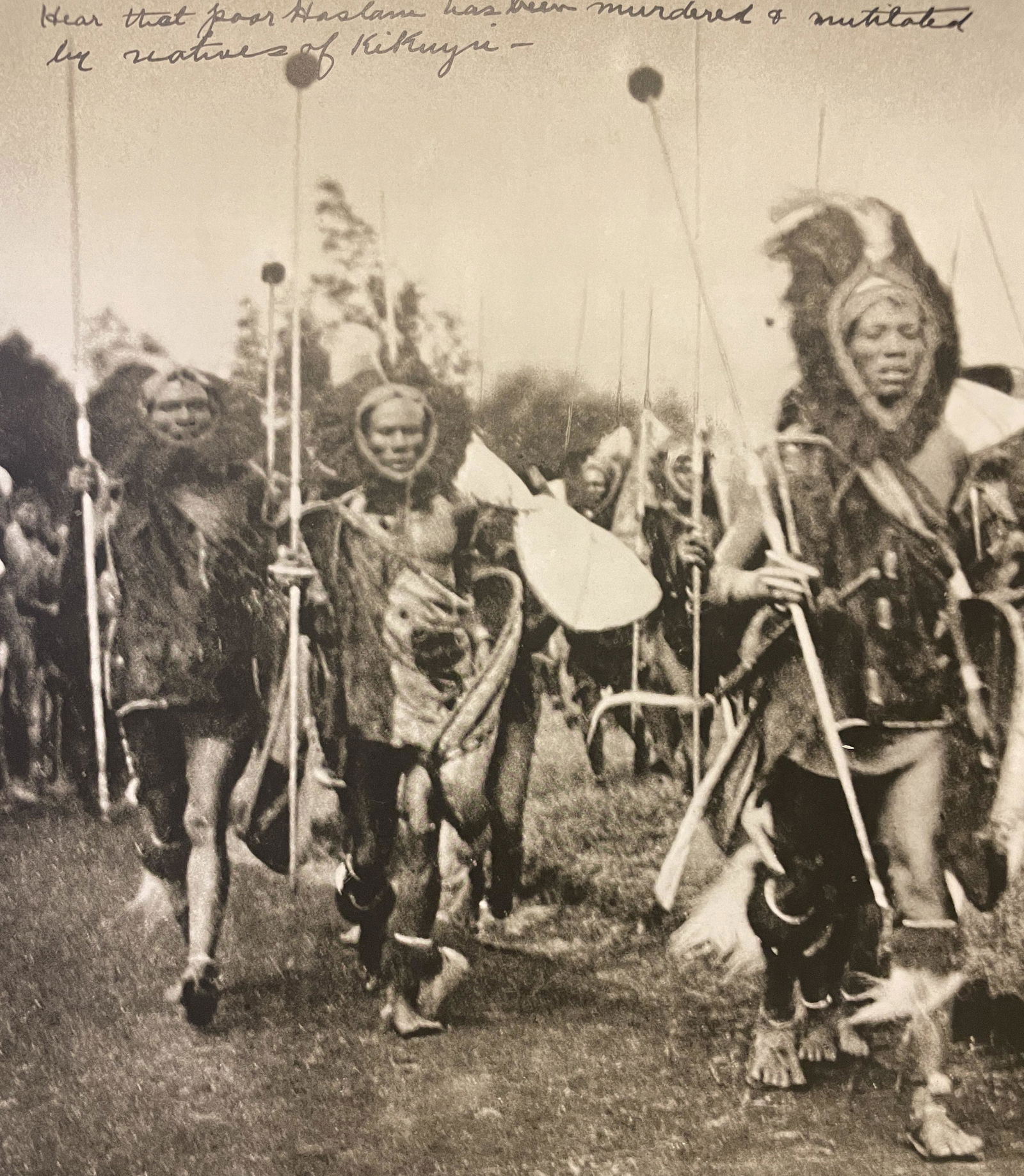 Peter Beard "Spears" Print: Peter Beard "Spears" Print Measures (approx): 11.75 x 10.25. Verso is blank. Mounted to archival quality paper.