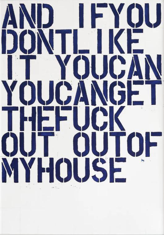 Christopher Wool "And If You Dont..." Offset Lithograph (1 of 1)
