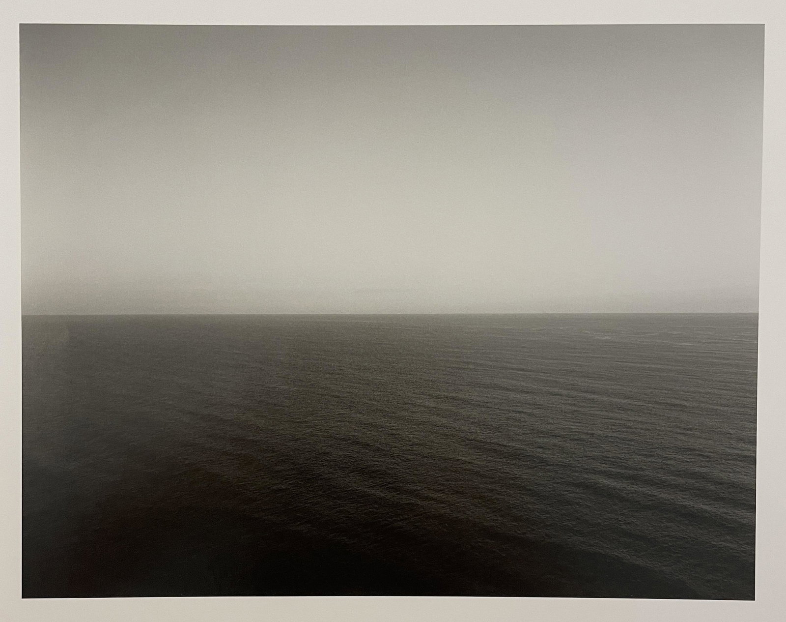 Hiroshi Sugimoto - North Pacific Ocean, 1985: HIROSHI SUGIMOTO (B. 1948) North Pacific Ocean, Oregon, 1985 Print in Colors 8 1/2" x 6 1/2" Mounted to Archival Quality Paper. Printed circa 2010â€™s. Verso is blank