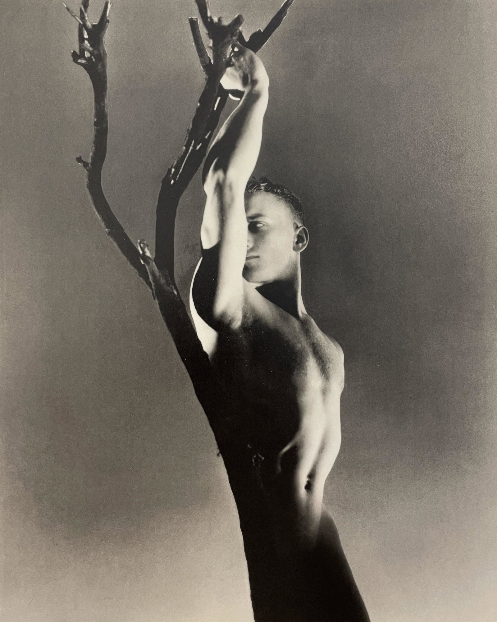 George Platt Lynes - Unknown Myth, 1939: GEORGE PLATT LYNES (1907-1955) Unknown Myth, 1939 Print in Colors 9 1/2" x 13" Mounted to Archival Quality Paper. Verso is blank
