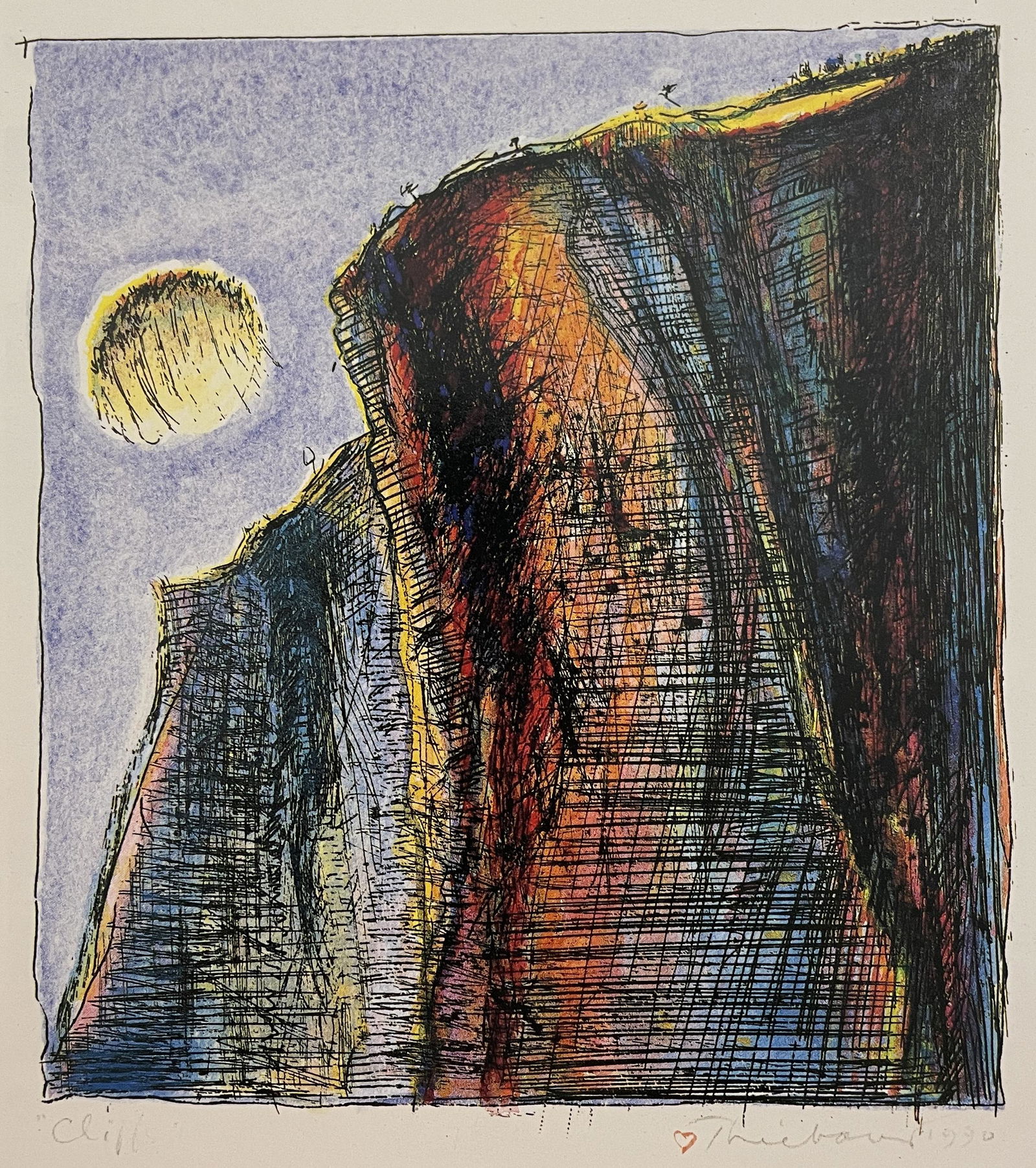 Wayne Thiebaud - Cliffs, 1990 (1 of 1)