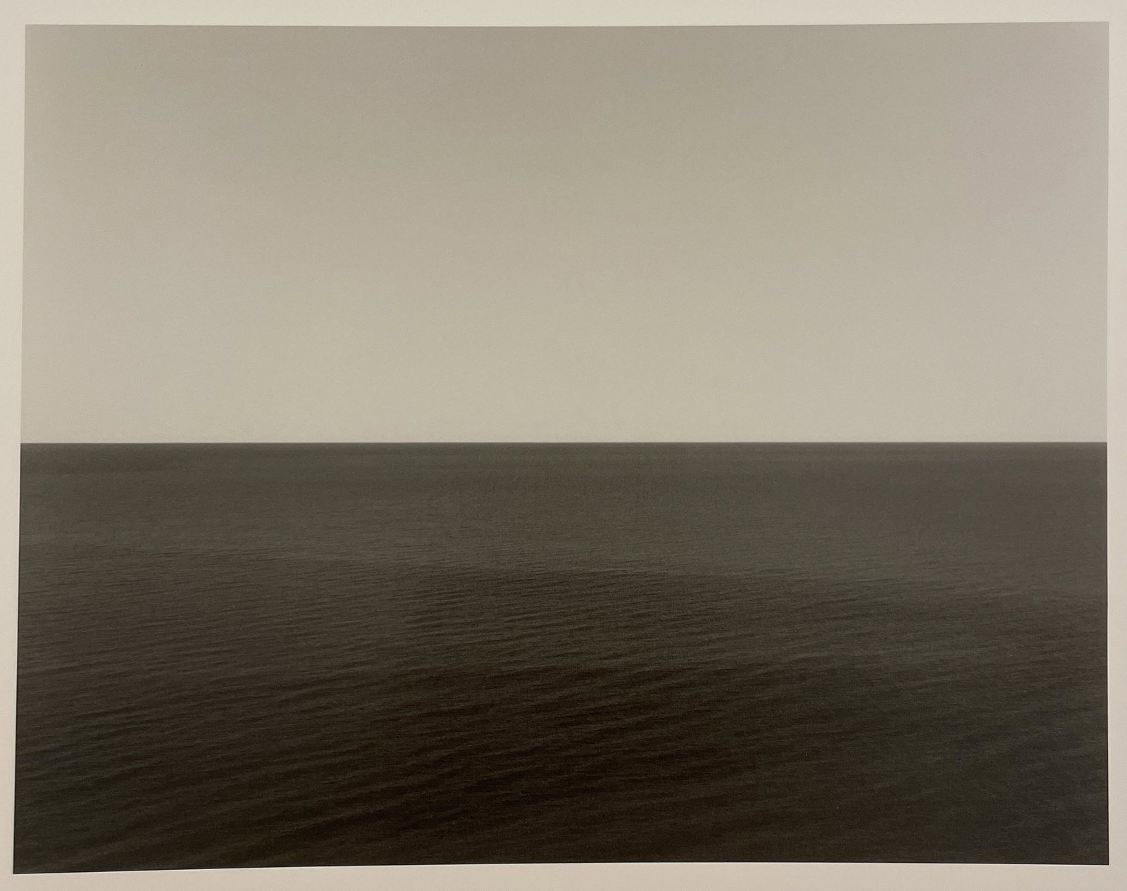 Hiroshi Sugimoto - South Pacific Ocean, 1990: HIROSHI SUGIMOTO (B. 1948) South Pacific Ocean, Maraenui, 1990 Print in Colors 8 1/2" x 6 1/2" Mounted to Archival Quality Paper. Printed circa 2010â€™s. Verso is blank