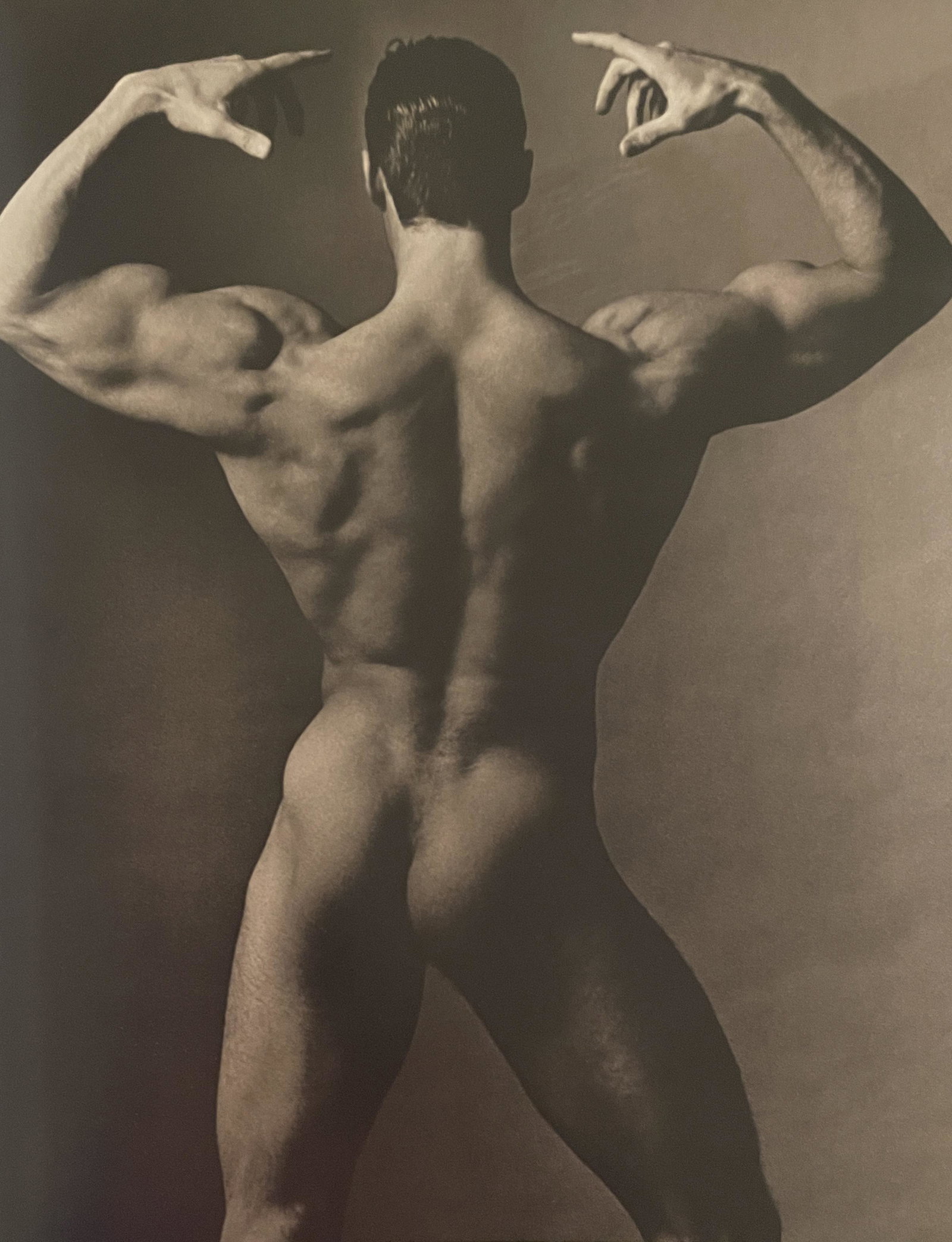 Ken Haak "Male Nude" Print: Ken Haak "Male Nude" Print. Measures 13.25 x 10.25. Mounted to Archival Quality Paper. Verso is blank. Printed circa 1980s.
