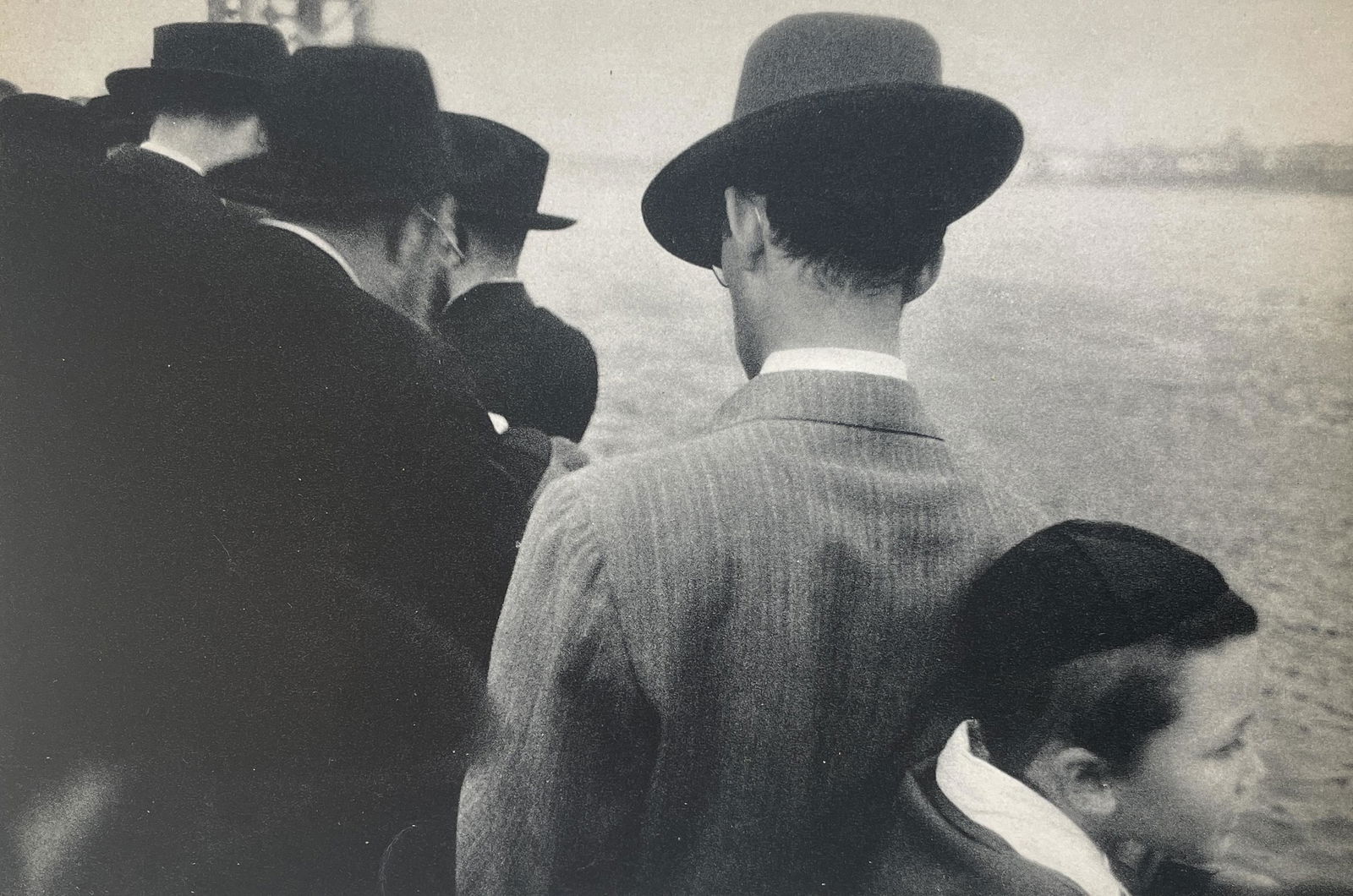 Robert Frank "Yom Kippur, East River, New York City" Print: Robert Frank "Yom Kippur, East River, New York City" Print. 5.25 x 7.75. Mounted to Archival Quality Paper. Printed circa 1950â€™s. Verso is blank
