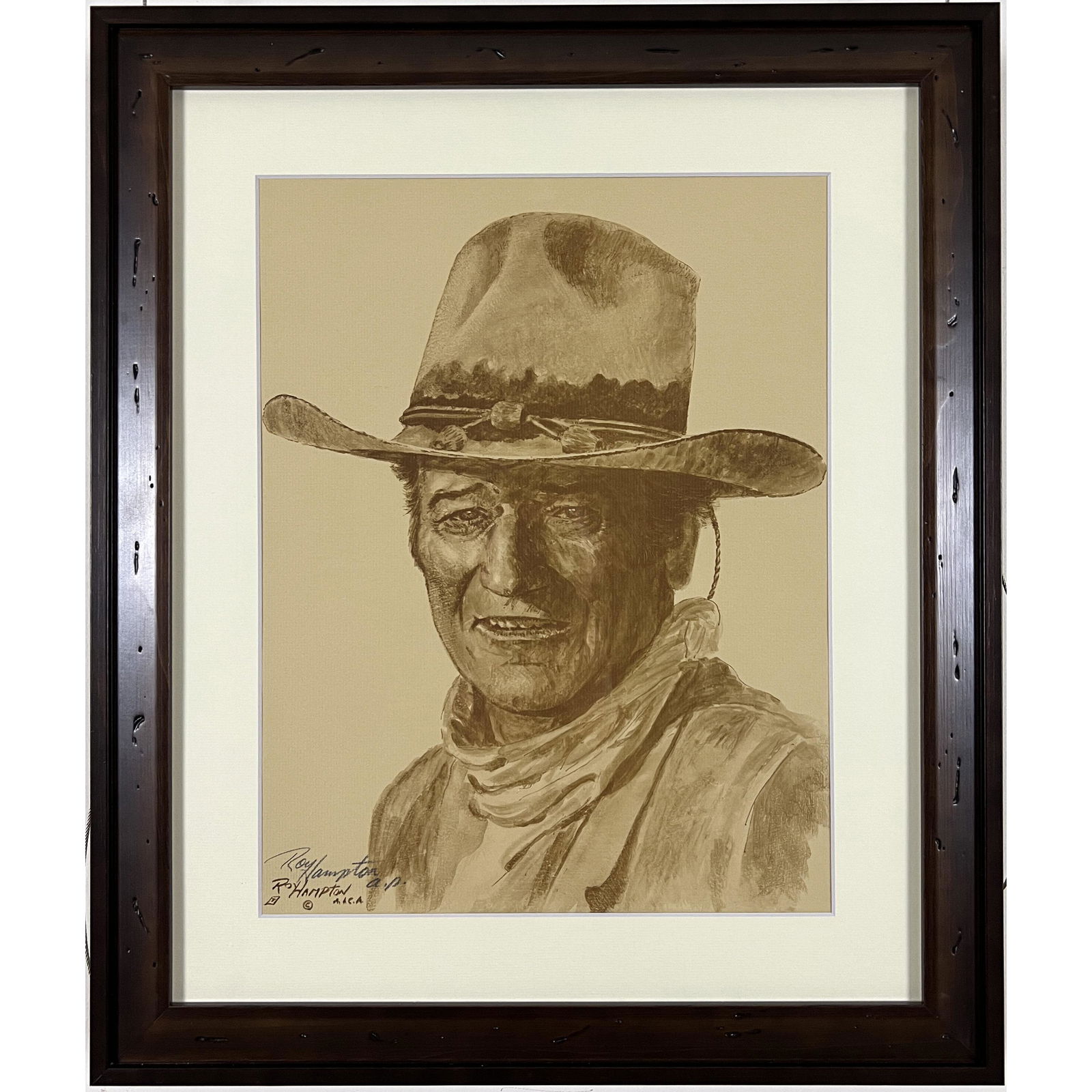 Roy Hampton - John Wayne - Framed, Limited Edition Print on Paper (1 of 3)