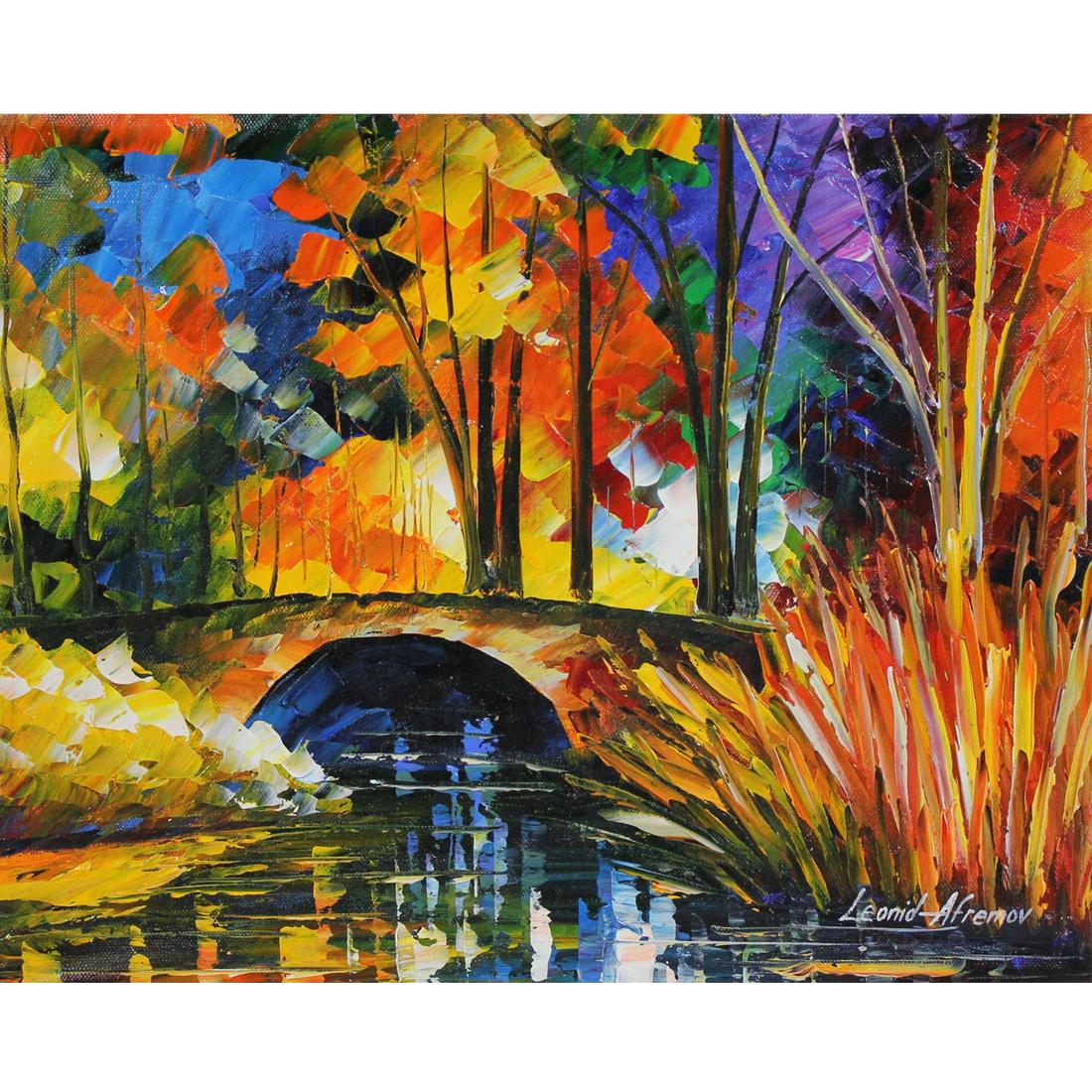 Leonid Afremov - Bridge at Last - Original Oil on Canvas (1 of 1)