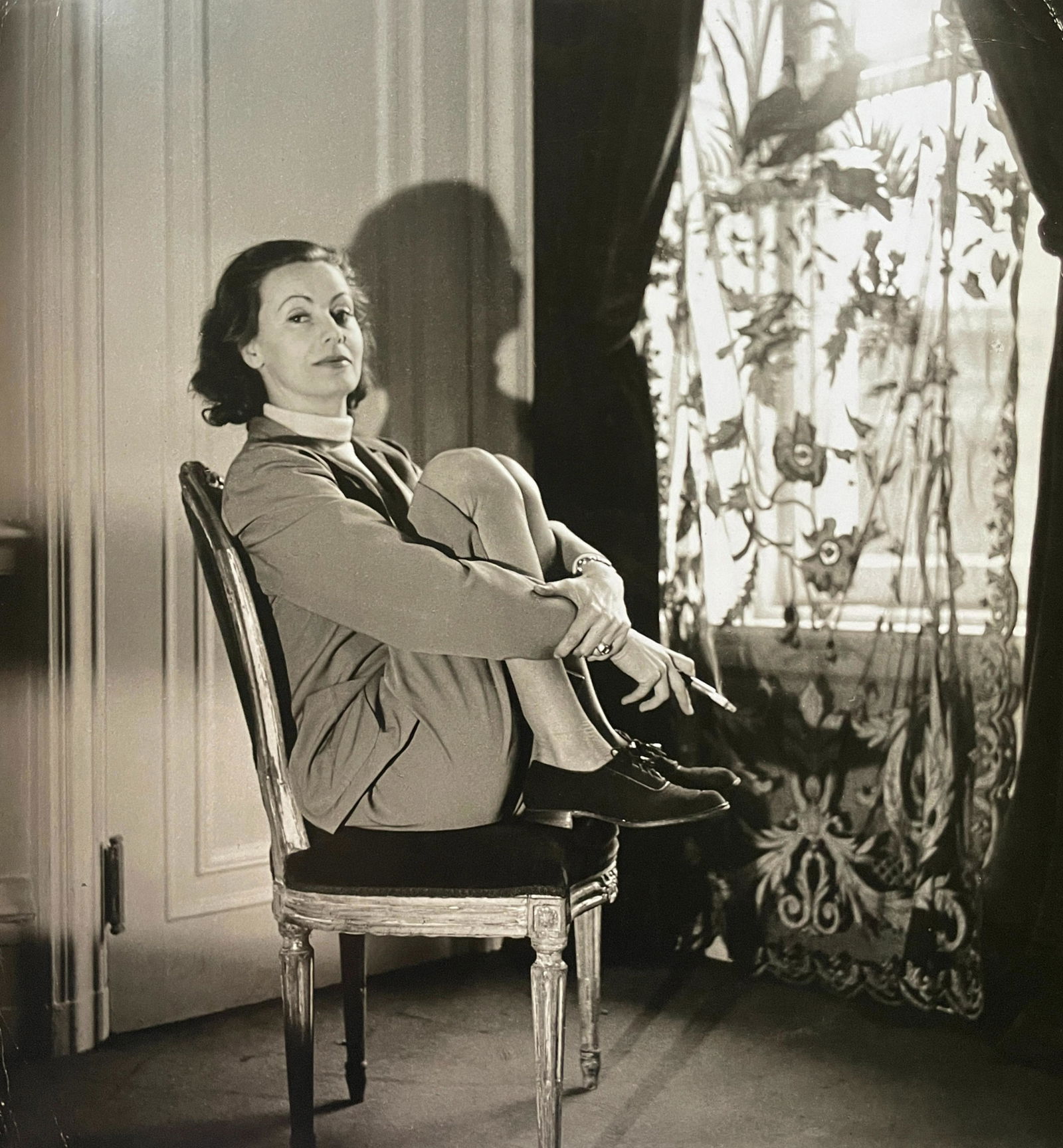 Cecil Beaton "Greta Garbo, 1946" Print: Cecil Beaton "Greta Garbo, 1946" Print. Measures 10 x 9.3. Mounted to Archival Quality Paper. Verso is blank. Printed circa 1990's.