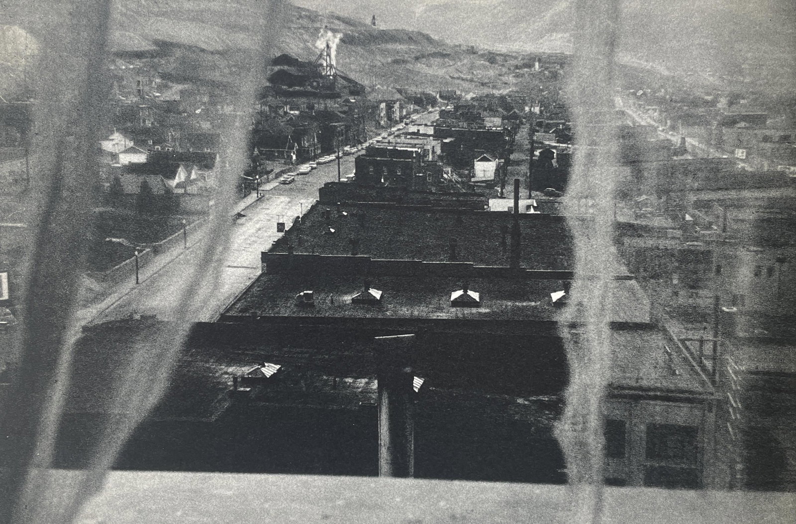 Robert Frank "View from Hotel Window, Butte, Montana" Print: Robert Frank "View from Hotel Window, Butte, Montana" Print. 5.25 x 7.75. Mounted to Archival Quality Paper. Printed circa 1950â€™s. Verso is blank