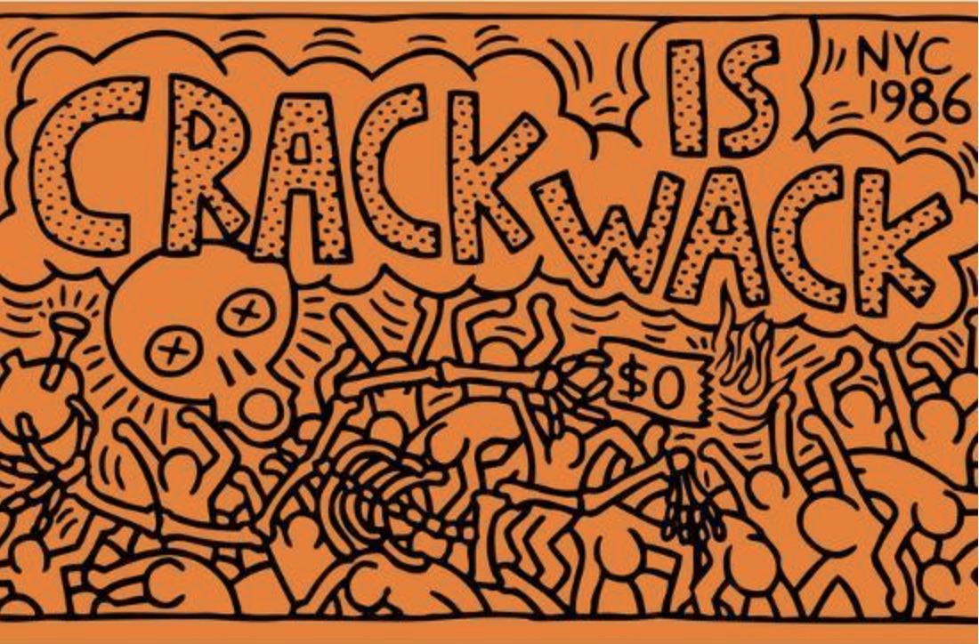 Keith Haring "Crak is Wack, 1986" Offset Lithograph (1 of 1)