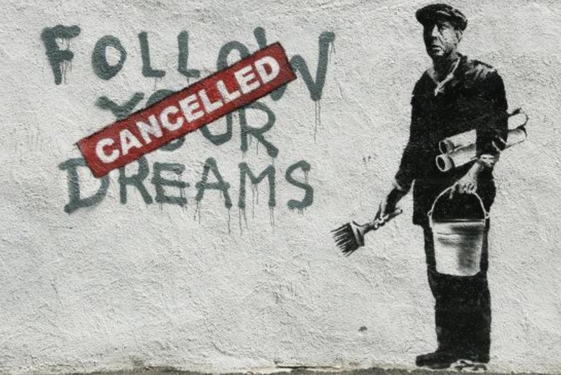 Banksy "Follow Your Dreams" Offset Lithograph (1 of 1)