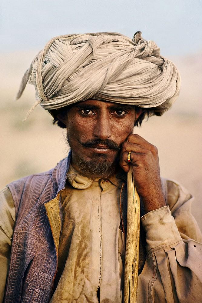 Steve McCurry "Baluchi Farmer, 1980" Print: Steve McCurry "Baluchi Farmer, 1980" Print. Verso is blank. Measures 24 x 36 inches.