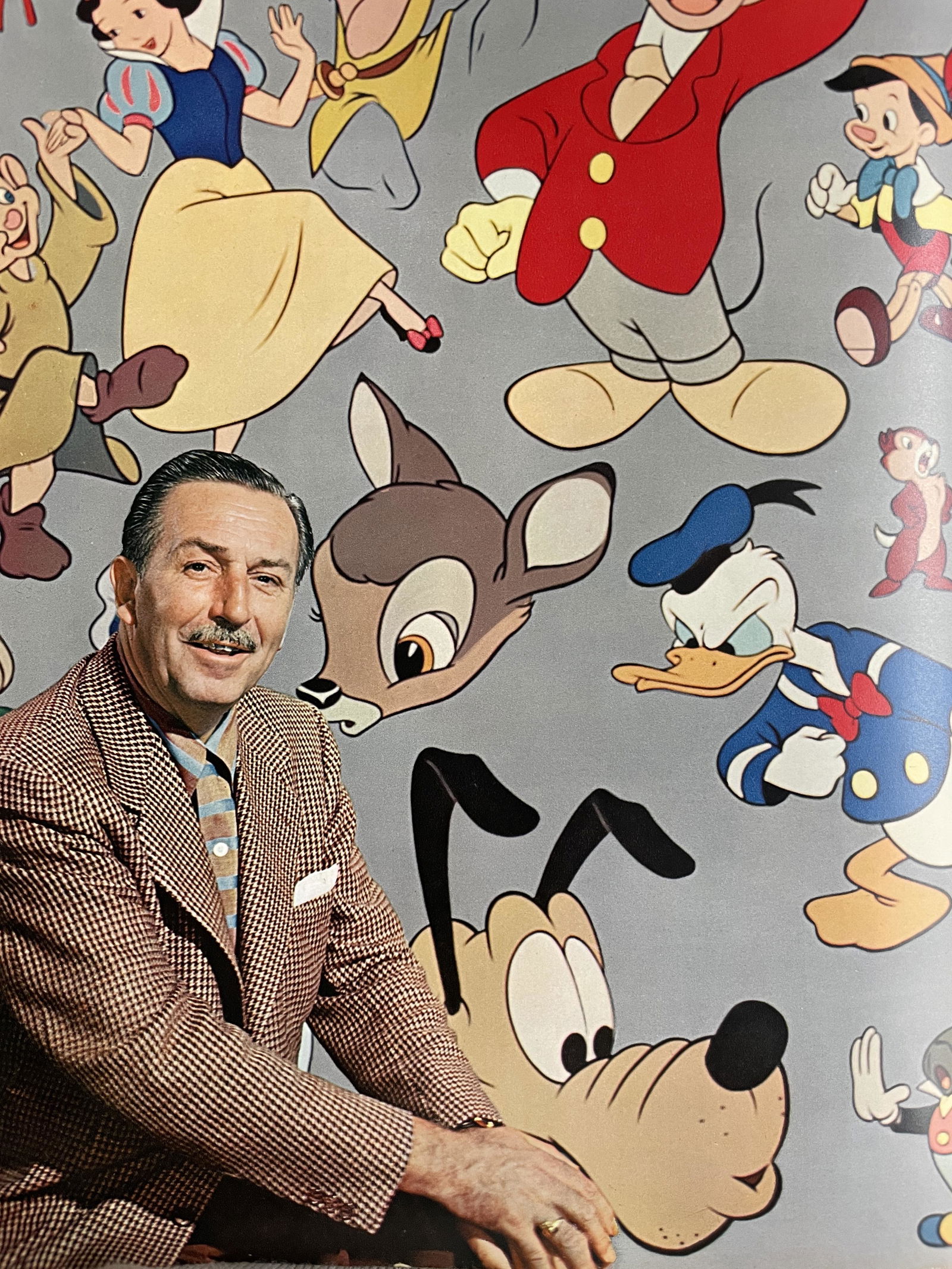 Alfred Eisenstaedt "Walt Disney, 1953" Print: Alfred Eisenstaedt "Walt Disney, 1953" Print. Measures 12.5 x 9.25. Mounted to Archival Quality Paper. Verso is blank. Printed circa 1960's.