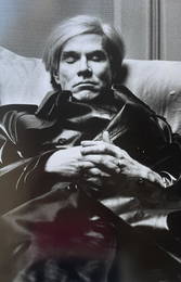 Helmut Newton "Andy Warhol, Vogue Uomo, Paris 1974" Large Offset Lithograph