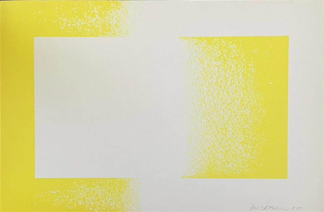 Richard Anuszkiewicz "Yellow Reversed, 1970" Offset Lithograph, Plate Signed, Dated (1 of 6)