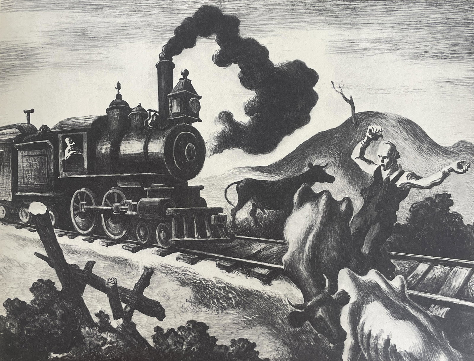 Thomas Hart Benton "Slow Train Through Arkansas, 1941" Print (1 of 5)