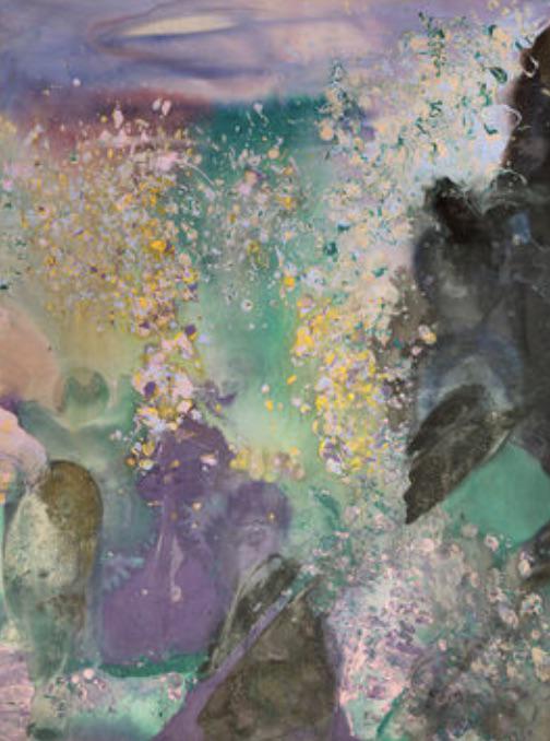 Frank Bowling "Moby Dick, 1981" Offset Lithograph: Frank Bowling is a British artist known for his abstract paintings that explore color, texture, and the boundaries of the medium. He is recognized for his innovative techniques and contributions to th