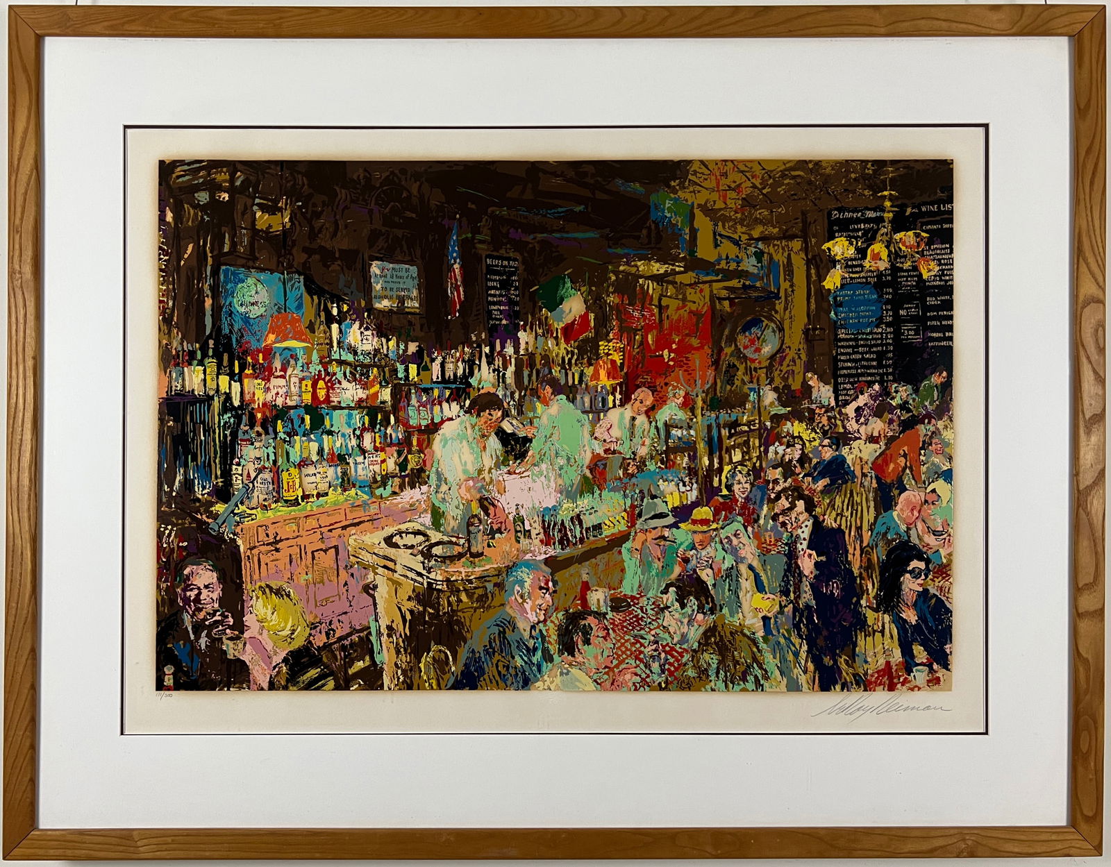 LeRoy Neiman - P.J. Clarkes Bar - Framed Limited Edition Serigraph on Paper (1 of 4)