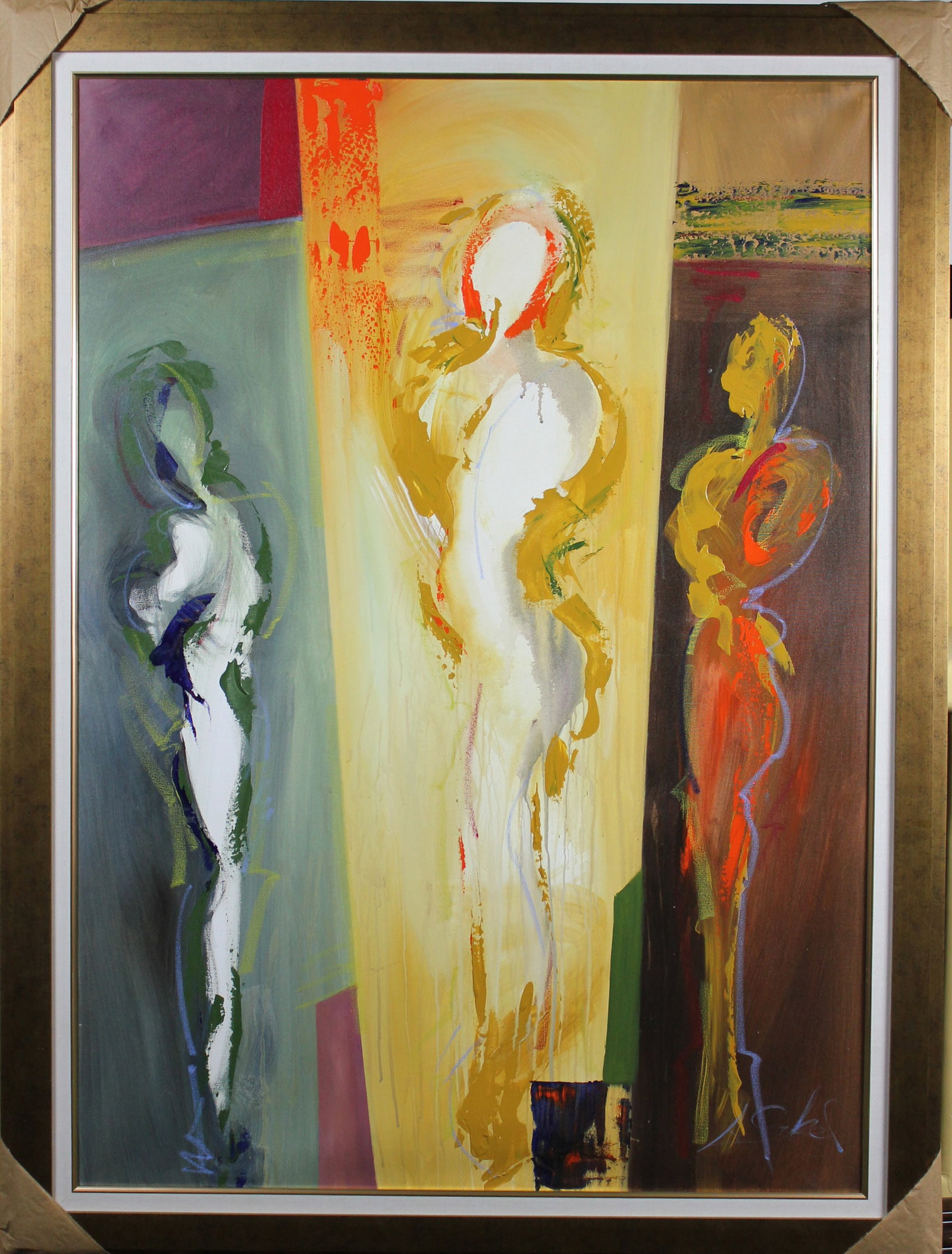 Alfred Alexander Gockel - Together We Stand - Framed Original Acrylic Painting on Canvas (1 of 3)