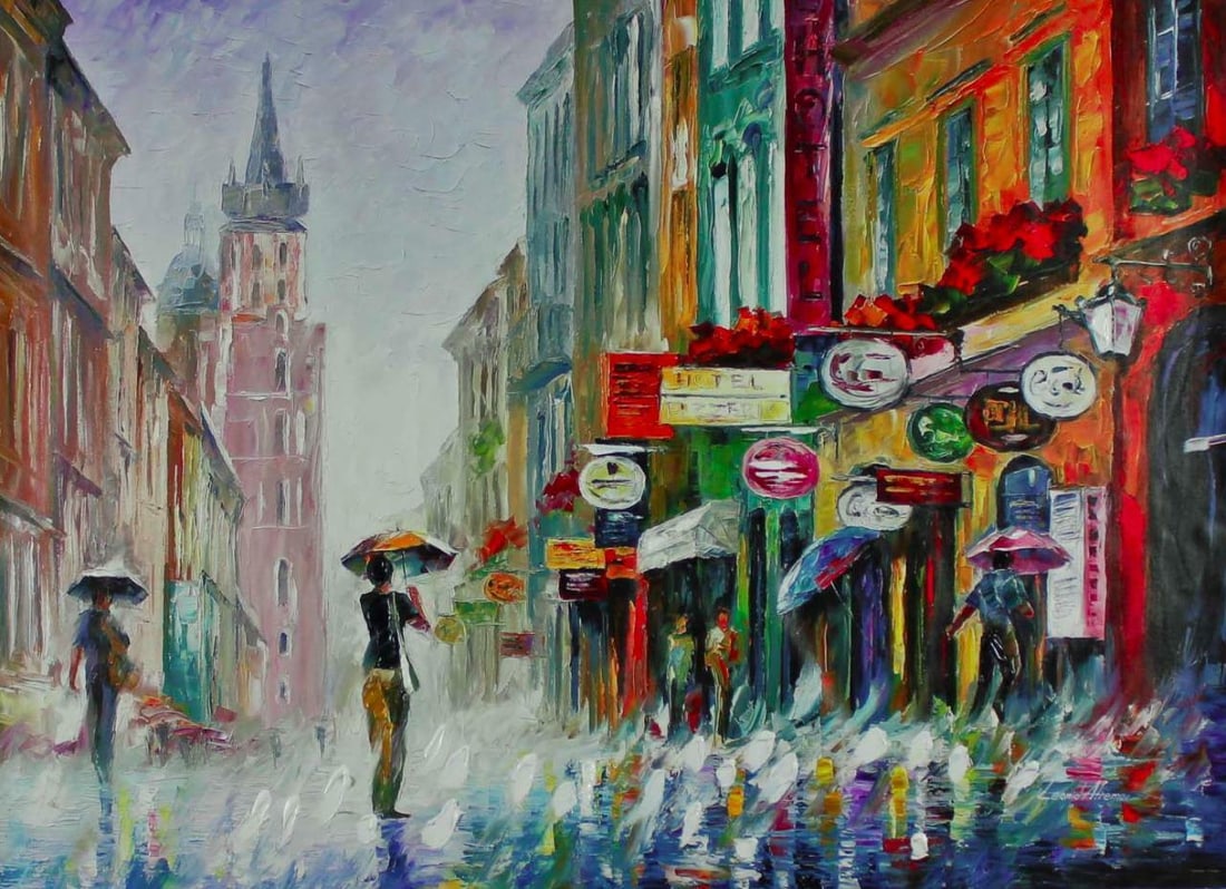 Leonid Afremov - Summer Downpour - Limited Edition, Hand Embellished Giclee on Canvas (1 of 1)