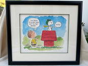 Charles Schultz - The Flying Ace - Framed Original Hand Painted and Signed Limited Edition