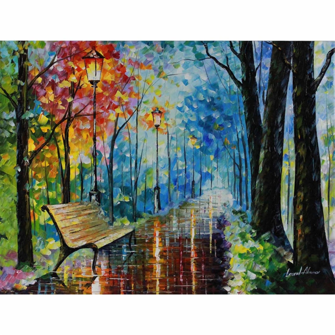 Leonid Afremov's - "Night of Inspiration" - Original Oil on Canvas (1 of 1)