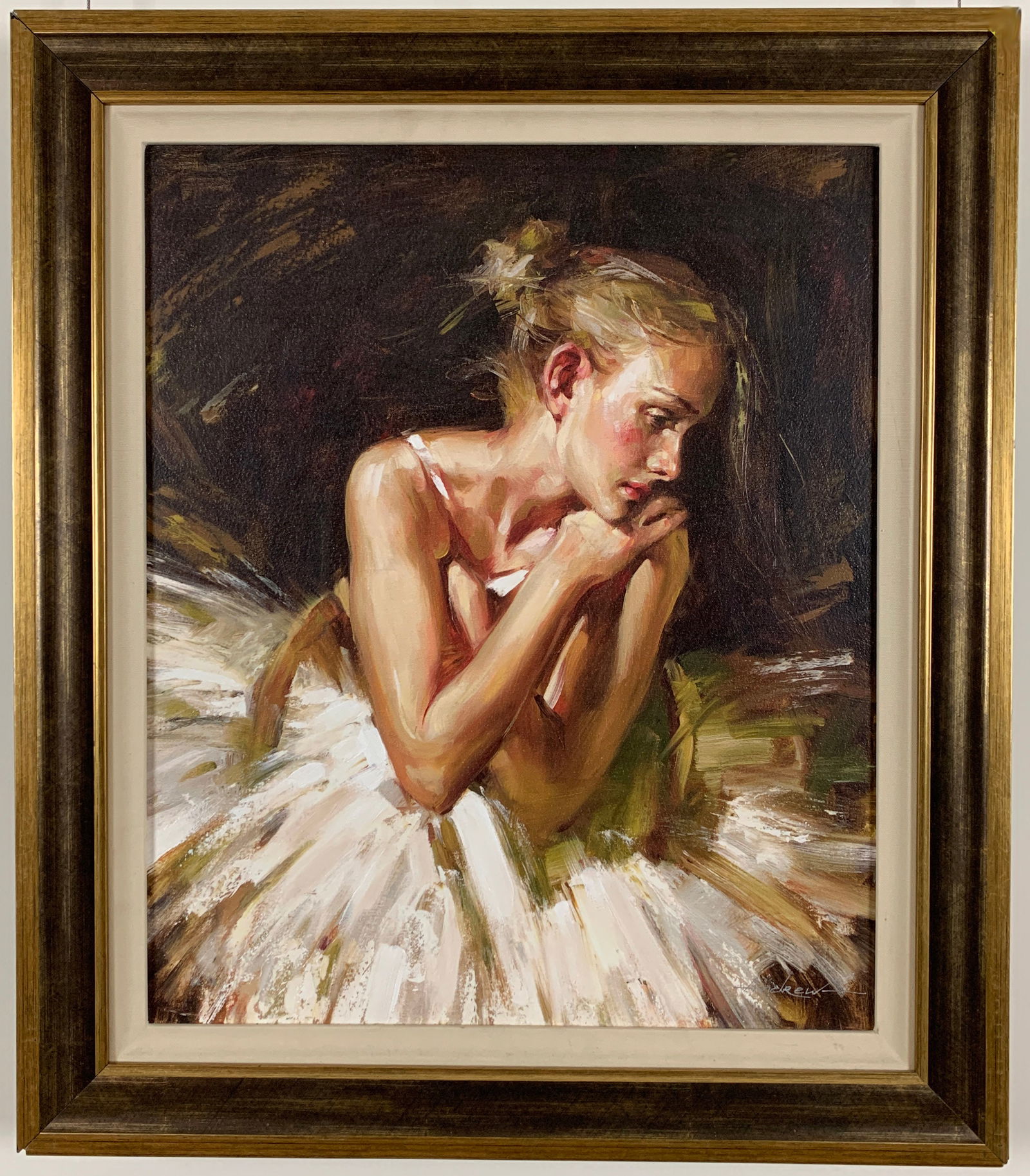 Andrew Atroshenko - Thoughts Before the Dance - Framed Limited Edition Giclee on Canvas (1 of 3)