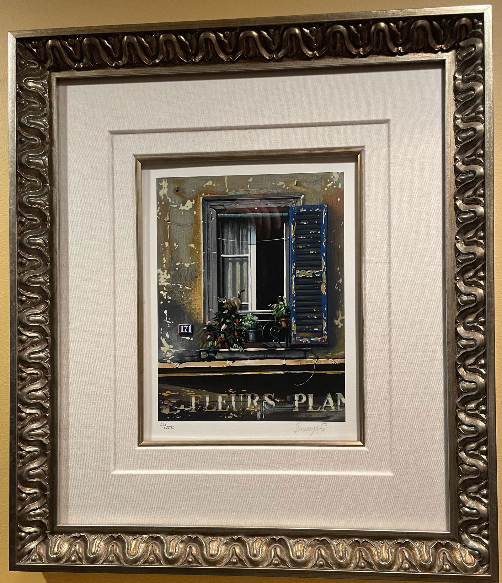 Thomas Pradzynski - "Le Chat" - Framed Limited Edition  Serigraph on Paper (1 of 3)