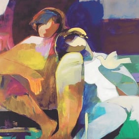 Hessam Abrishami - Tender Shoulders - Limited Edition Serigraph on Canvas