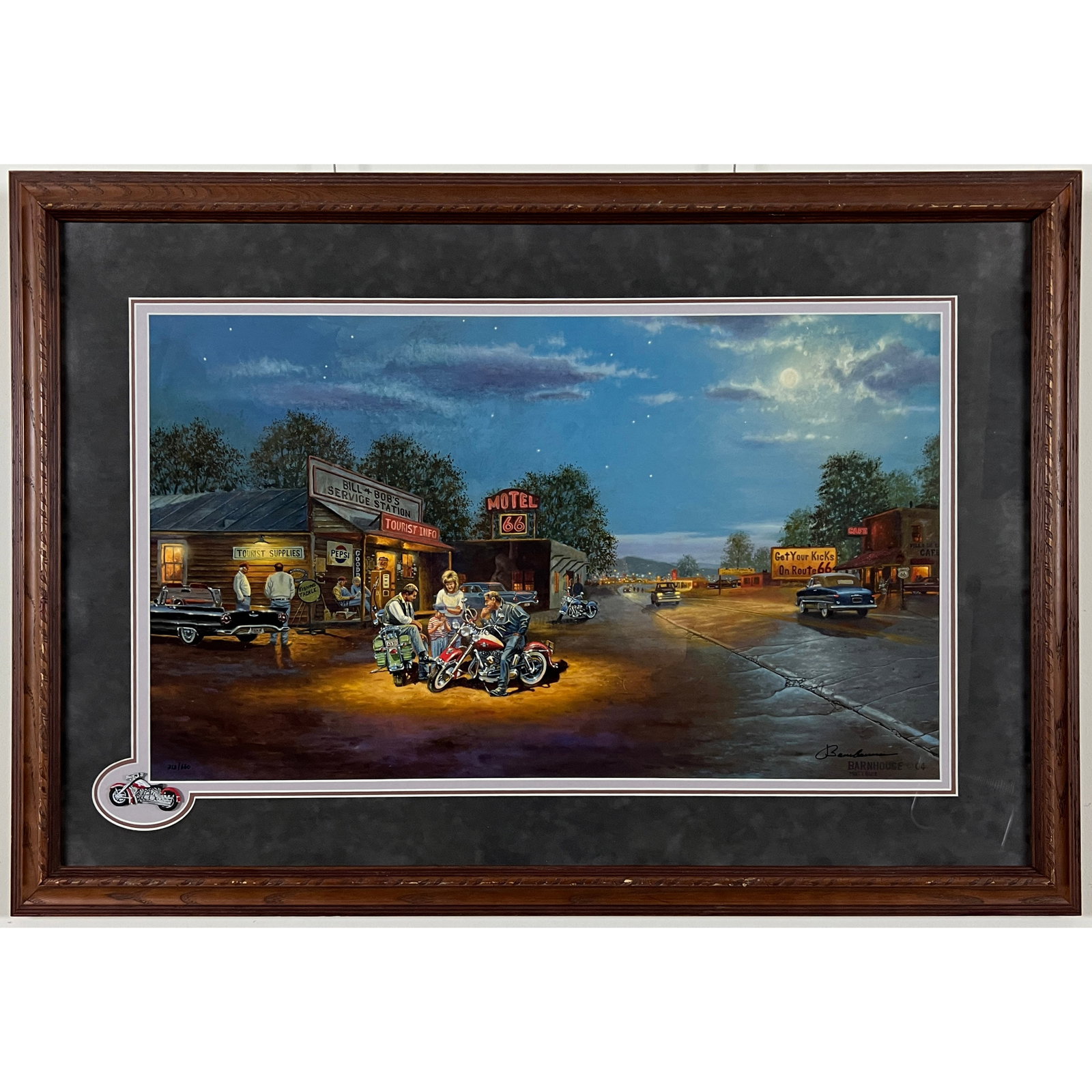 Dave Barnhouse - "Route 66" is a framed, limited Edition Print of Paper. (1 of 4)